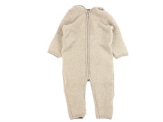 Huttelihut camel melange wool suit merino wool fleece  